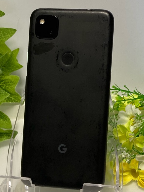 Google Pixel 4a *128GB* liquid crystal crack present condition Junk SoftBank Just black smart phone body A5771