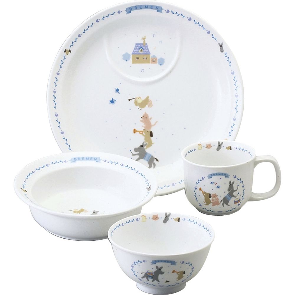 NARUMI ブレーメン 幼児セット（ブルー）4点セット 7980-33139×1セットの商品画像