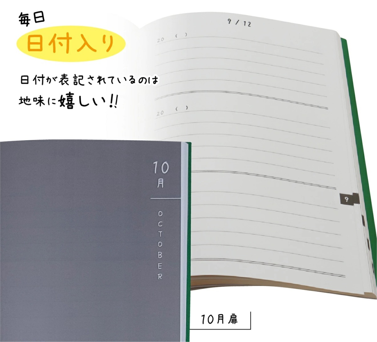  Note жизнь 3 год дневник дневник .A5 (21cm×15cm) сделано в Японии soft покрытие дата . отображать есть ( когда из тоже начало ...) ( зеленый )