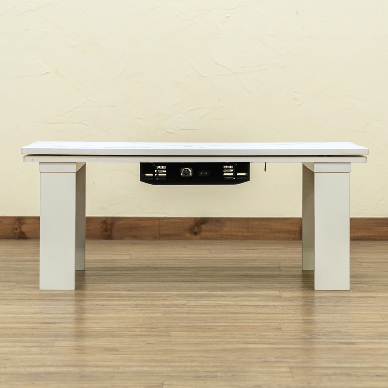  котацу стол 90cm×50cm современный мрамор рисунок 300W из дерева прямоугольный мрамор белый DCI-90(MWH)
