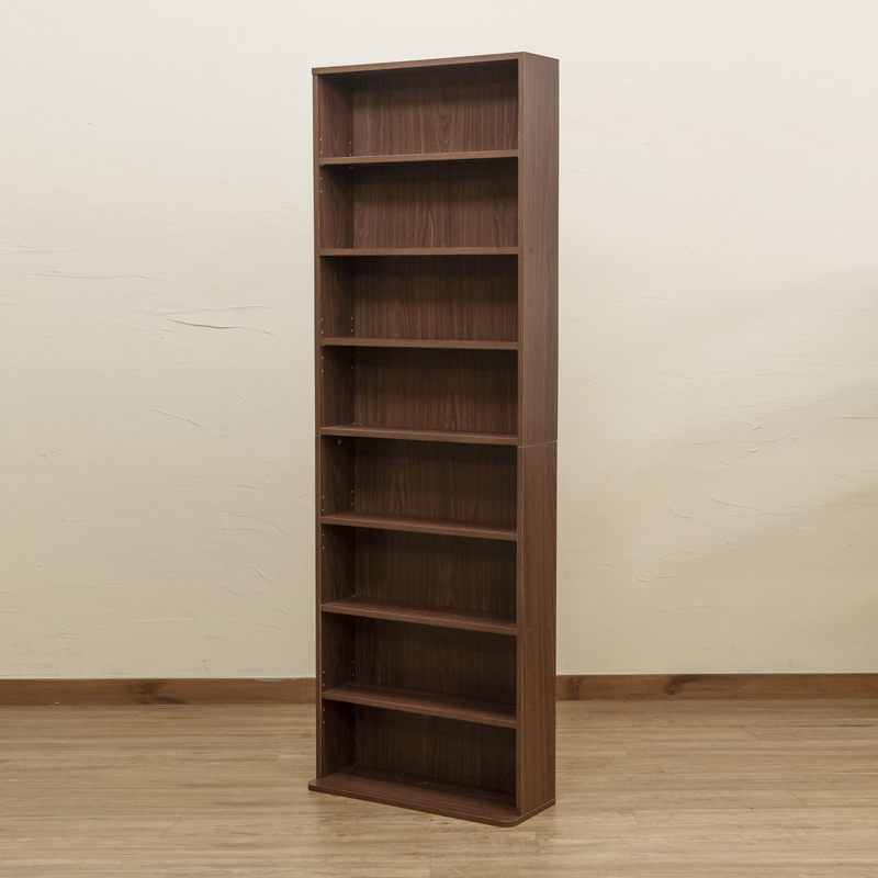 サカべ コミックラック ハイタイプ W600×D225×H1805mm HMP-05 （ウォールナット）