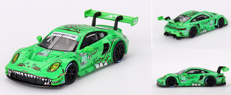 トゥルースケールミニチュアス ポルシェ 911 GT3 R IMSA セブリング12時間 GTD 2023 #80 AO Racing （1/64スケール ダイキャスト MINI GT MGT00713-L） おもちゃのミニカーの商品画像