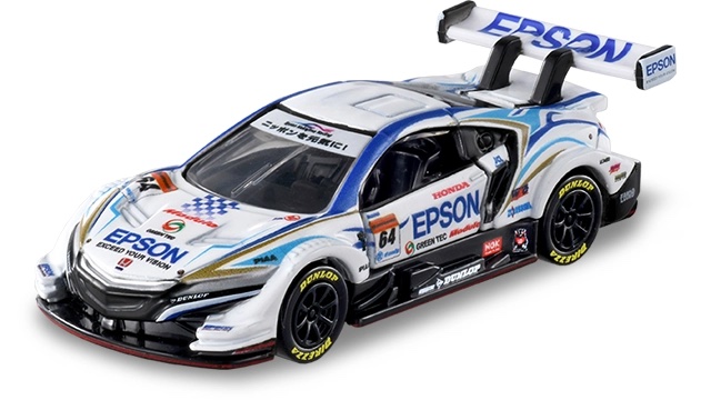タカラトミー Epson Modulo NSX-GT #64（ホワイト×ブルー） 「トミカ