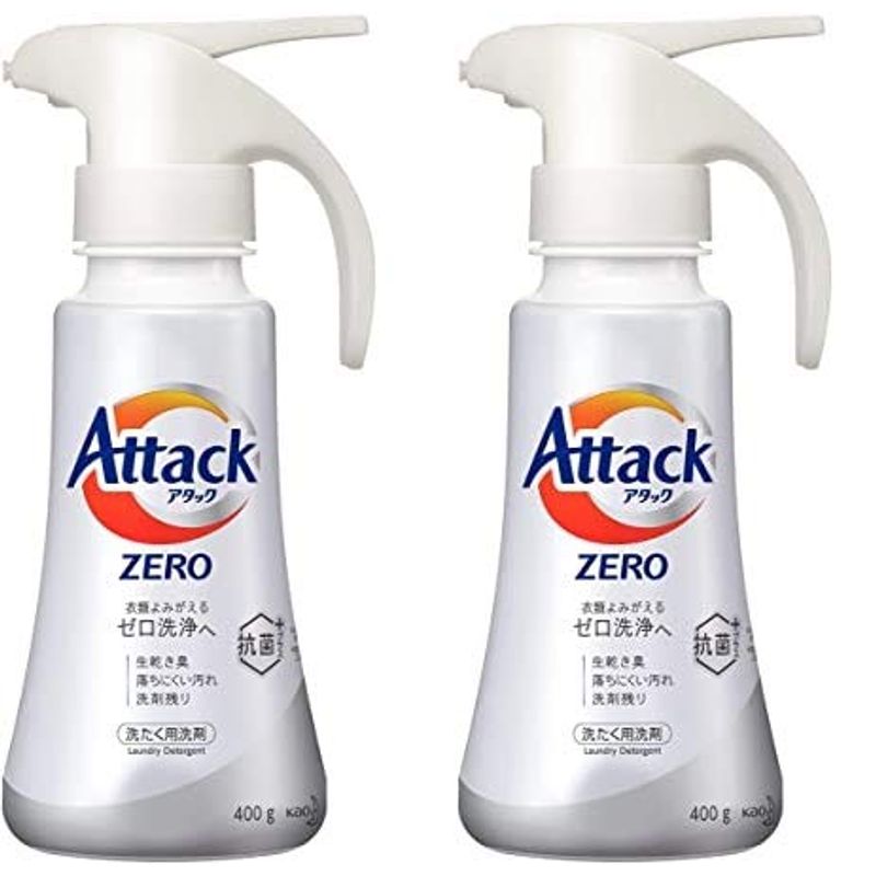 Kao アタックZERO ワンハンドタイプ リーフィブリーズの香り 400g × 2個 アタック 液体洗剤の商品画像