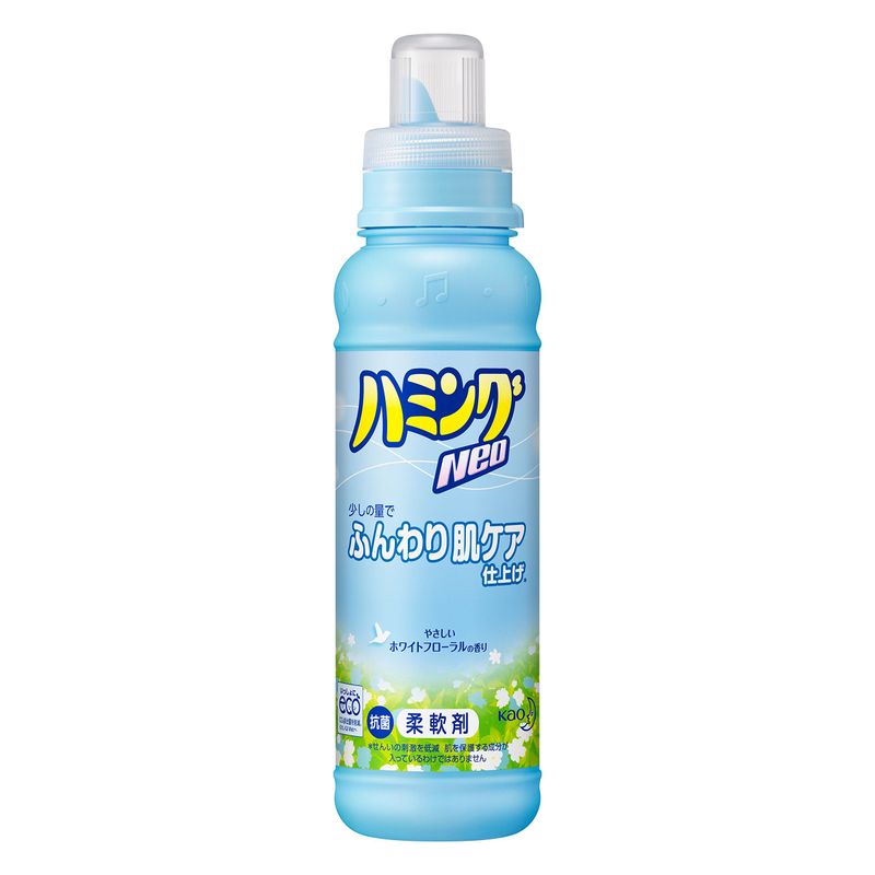 Kao ハミングNeo ホワイトフローラルの香り 柔軟剤 本体 400ml × 1個 ハミング 柔軟剤の商品画像