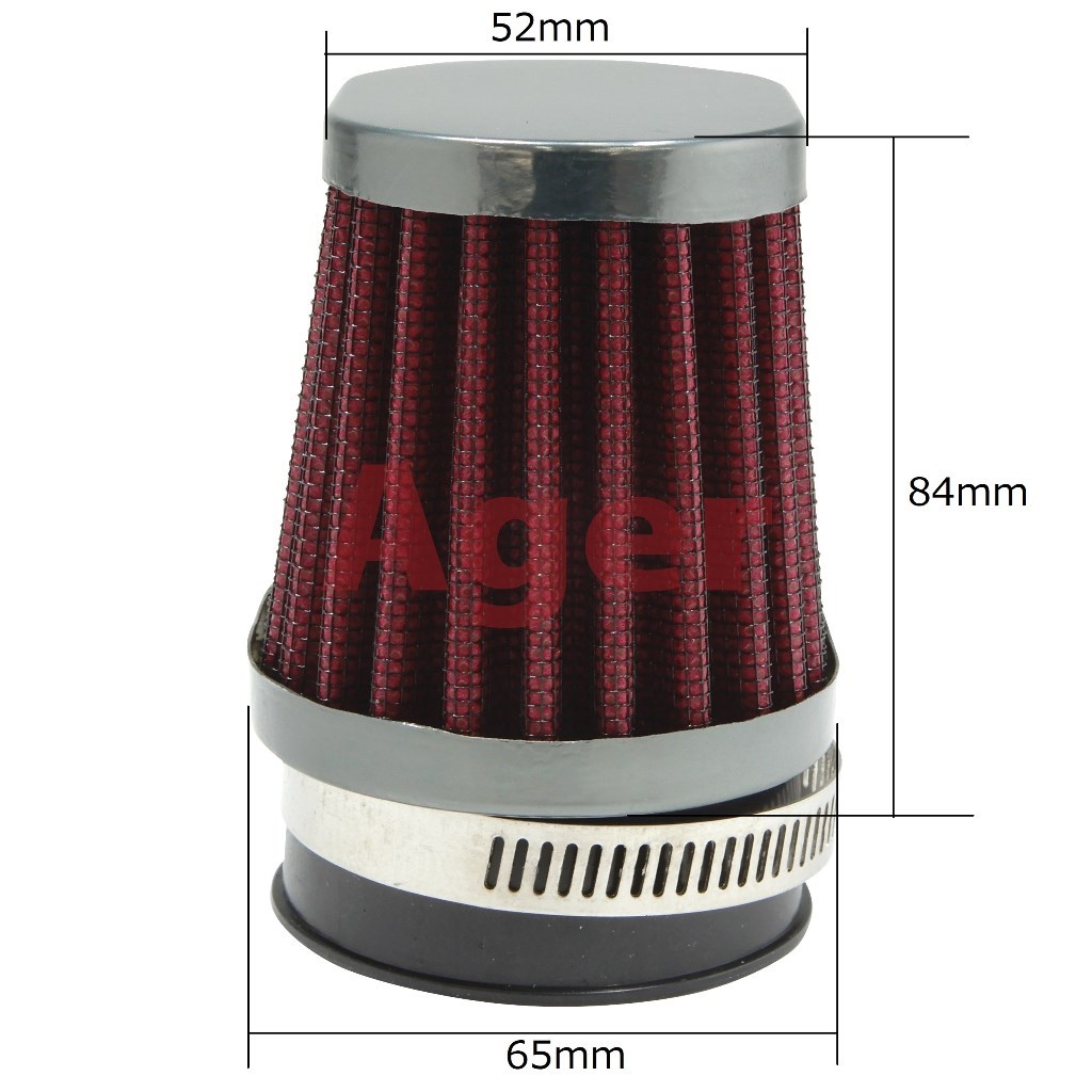  power filter 54mm oval gunmetal x red 4 piece Kawasaki Zephyr 1100,GPZ750F,ZRX1200,ZRX1100,Z1000R,Z750FX-2,Z750FX-3