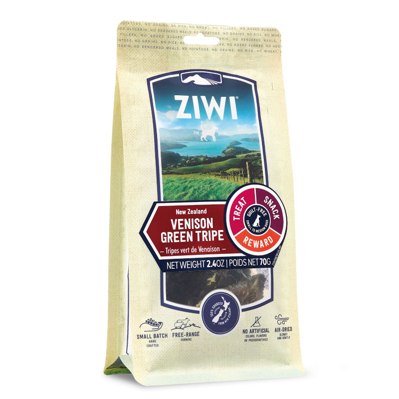 ZiwiPeak ジウィピーク オーラルヘルスケア ベニソングリーントライプ （鹿の胃） 70g 犬用おやつ、ガムの商品画像