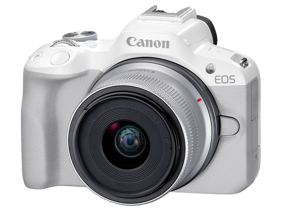 キヤノン EOS R50 RF-S18-45 IS STMレンズキット ホワイト EOS EOS Rシステム ミラーレス一眼カメラの商品画像