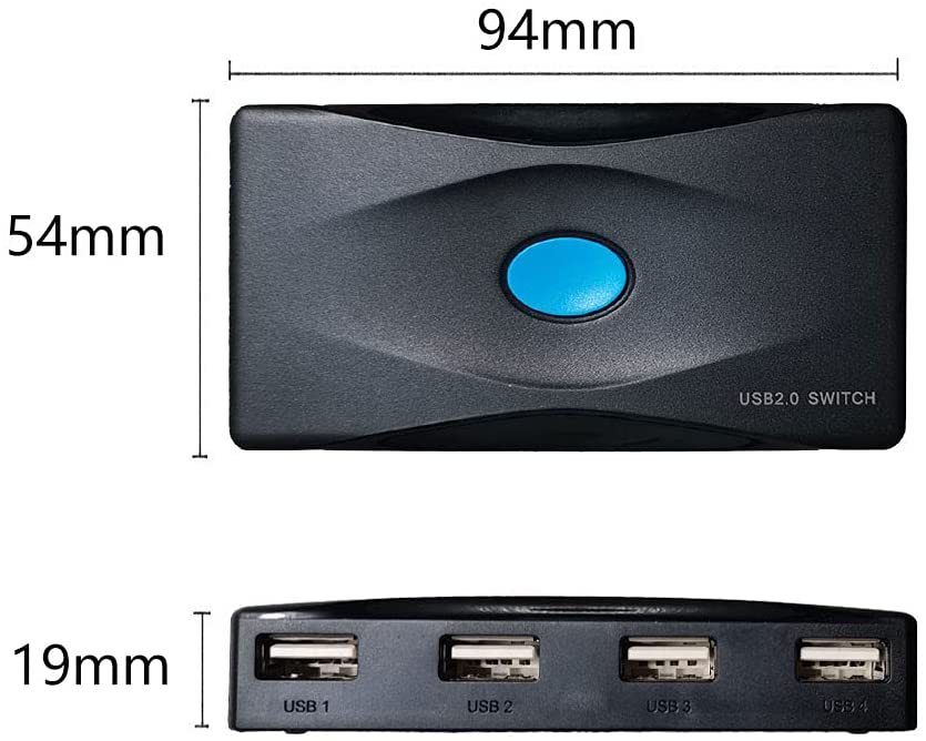 [1-2 день ограничение 10 раз P есть ] USB2.0 переключатель высокая скорость пересылка ES-Tune USB 2 ввод 4 мощность PC2 шт. для принтер mau ski board ступица и т.п. ручной переключатель USB кабель 2 шт приложен (SW224)