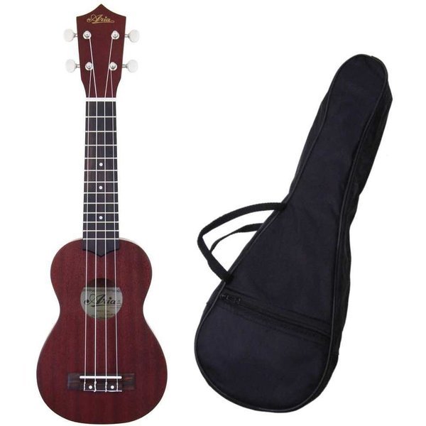 [ Revue . Cross present!!]ARIA AU-1( soft case attaching ) new specification soprano ukulele gear peg use string .Aquila(aki-la). version up did!!