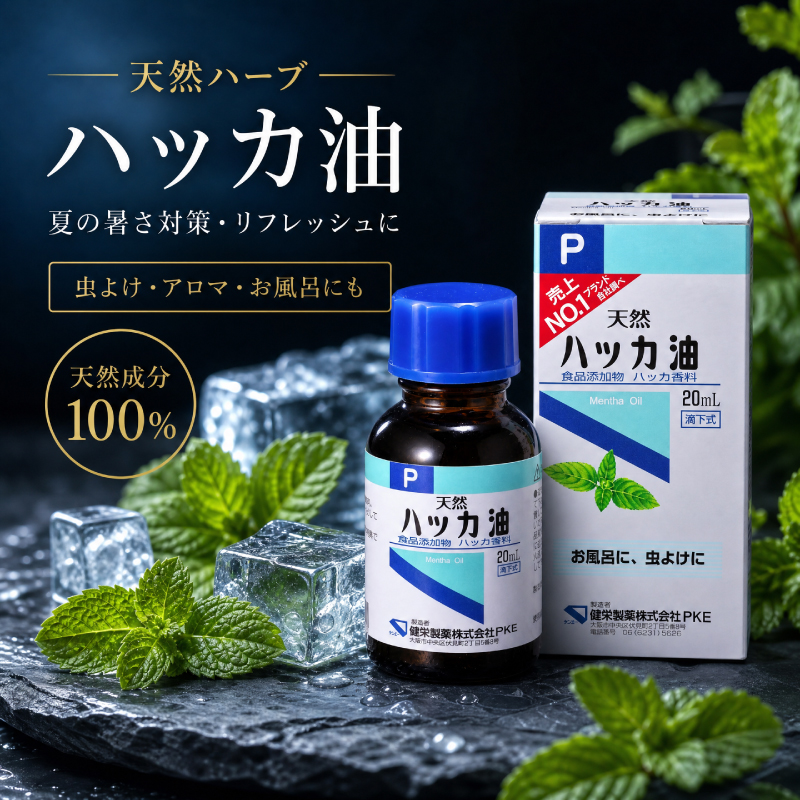 健栄製薬 天然ハッカ油 滴下式/20ml×1の商品画像