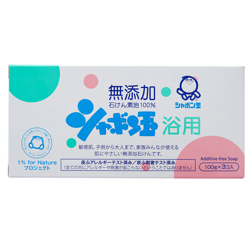 シャボン玉石けん シャボン玉浴用 100g 3個入×1の商品画像