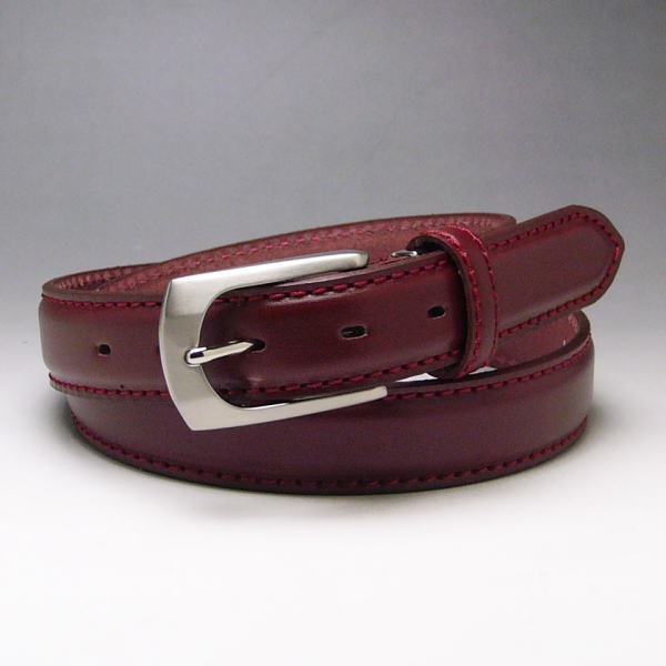  Himeji кожа натуральная кожа сделано в Японии бизнес ремень 30mm 53 wine red новый товар мужской женский довольно большой. стежок . проведены!!