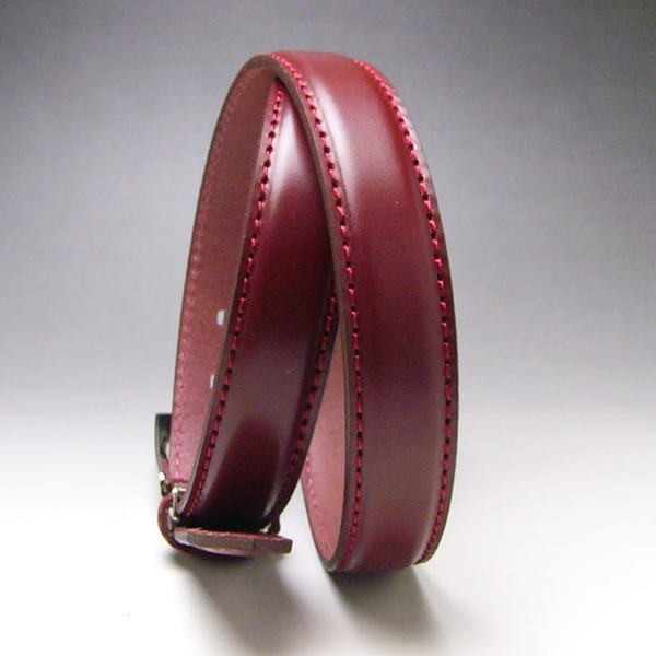 Himeji кожа натуральная кожа сделано в Японии бизнес ремень 30mm 53 wine red новый товар мужской женский довольно большой. стежок . проведены!!