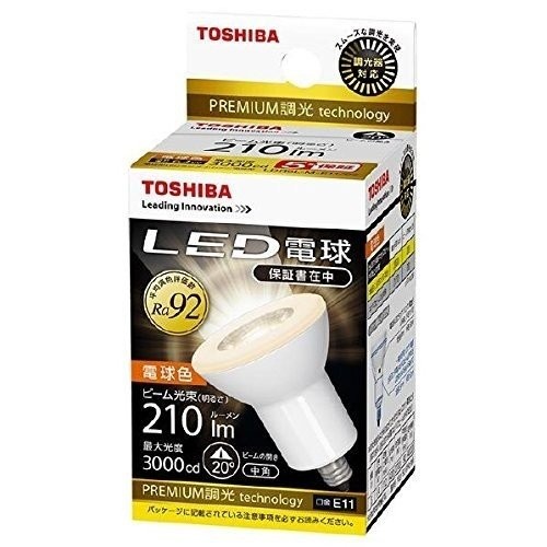 TOSHIBA LED電球ハロゲン電球形 LDR6L-M-E11/D2 （電球色） 東芝ライテック LED電球、LED蛍光灯の商品画像