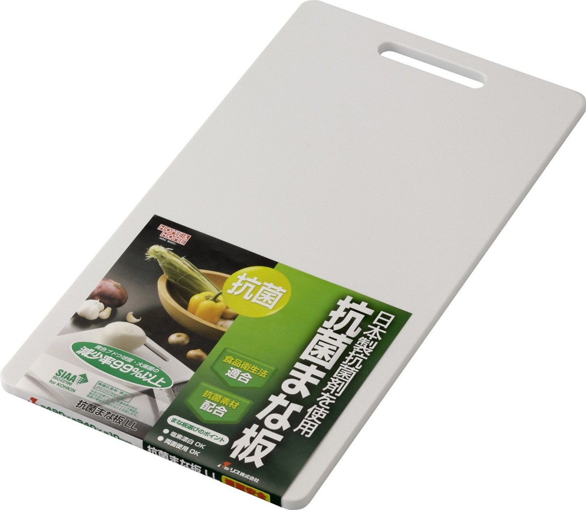 リス H＆H 抗菌まな板 LL（ホワイト）W42×D23×H1cm×1枚 まな板の商品画像