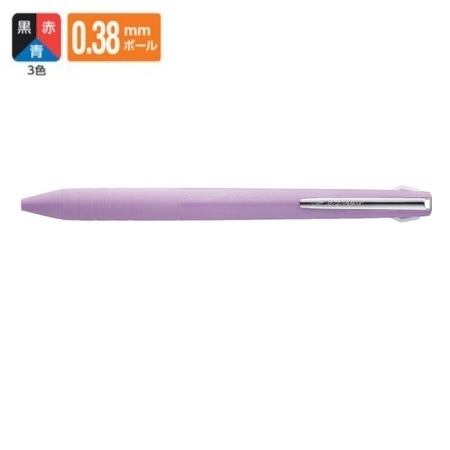 三菱鉛筆 ジェットストリーム 3色スリムコンパクト ラベンダー（黒・赤・青）0.38mm SXE3JSS38.34×1本 ジェットストリーム ボールペンの商品画像