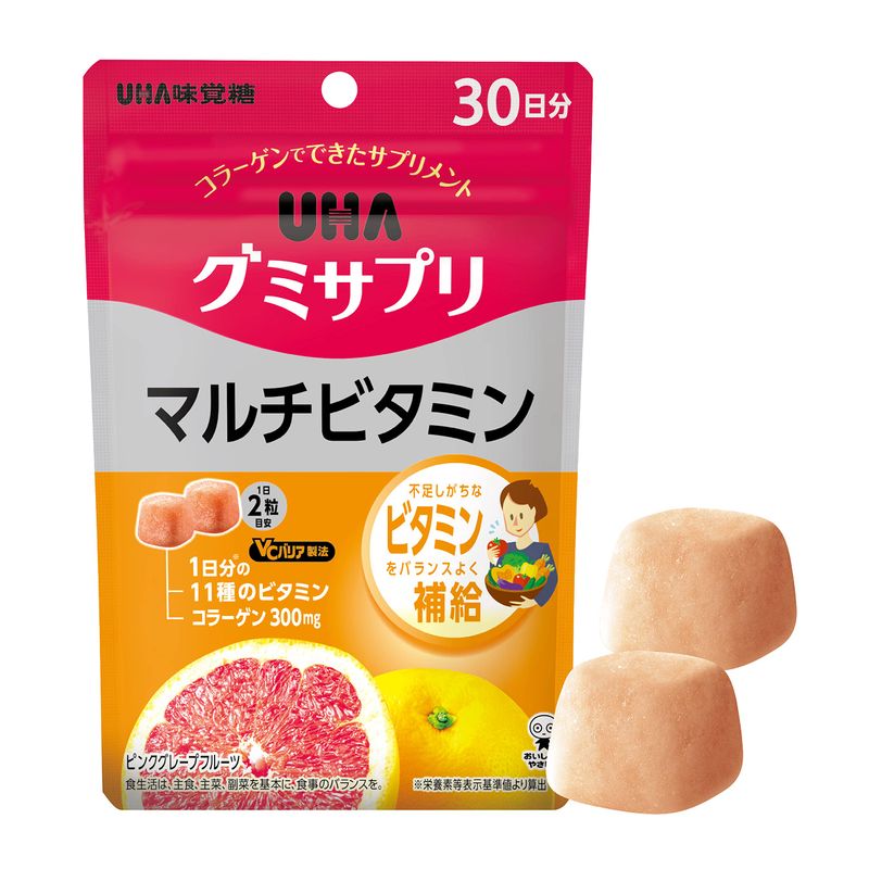 UHA味覚糖 グミサプリ マルチビタミン 30日分 60粒 × 1個の商品画像