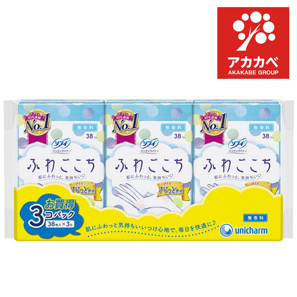 ソフィ ふわごこち 無香料 羽なし 14cm 114コ入り×1コ（38コ入り×3コパック×1組）の商品画像