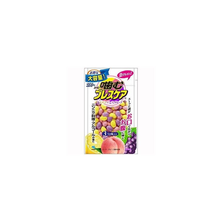 噛むブレスケア レモン味・ピーチ味・グレープ味 100粒×1個の商品画像