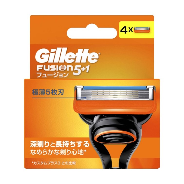 P&G ジレット フュージョン 5枚刃 替刃 4個入 × 1セット Gillette