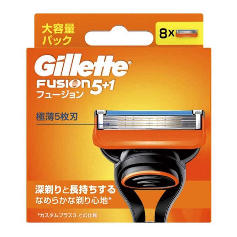 P&G ジレット フュージョン 5枚刃 替刃 8個入 × 1セット Gillette