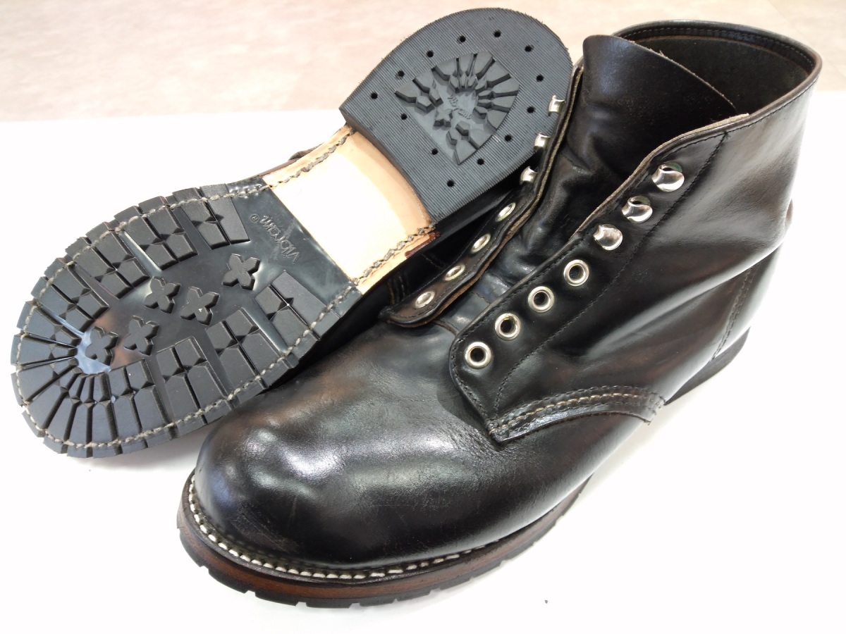  обувь ремонт custom Vibram 2333 высококлассный кожа можно выбрать каблук половина подошва Red Wing белый подошва из Beck man specification . подошва замена vibram