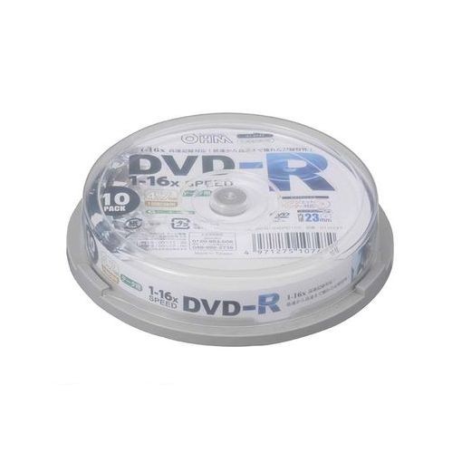 OHM データ用DVD-R 16倍速 10枚 PC-M16XDRD10S 記録用DVDメディアの商品画像