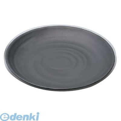 MIN メラミンウェア 丸皿 24cm （黒） M11-124 【1枚】