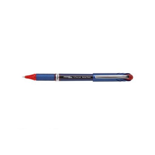 ぺんてる エナージェル ユーロ 砲弾チップ（細字）ブルー（赤）0.7mm BL27-B×1本 エナージェル ボールペンの商品画像