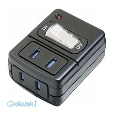 ヤザワ 雷サージ付省エネタップ Y02FUSK210BK 2個口 ブラック×1個の商品画像