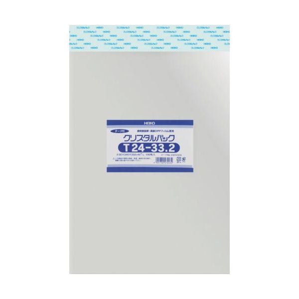 HEIKO クリスタルパックT 24-33.2 横240×縦332＋フタ40mm 6741010 OPP袋 透明封筒 1袋（100枚入） シモジマの商品画像