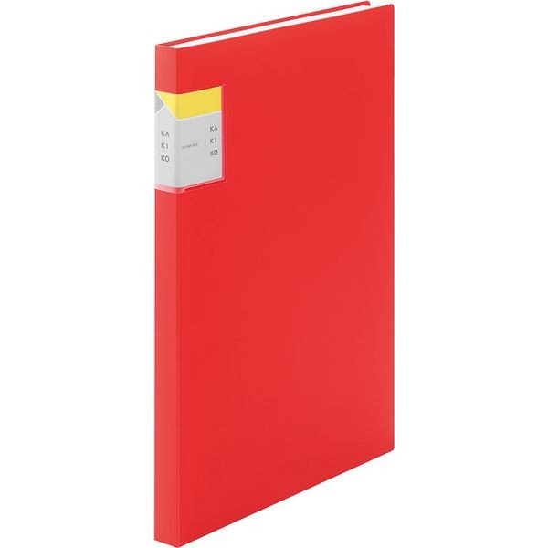 キングジム クリアーファイル カキコ A4 40ポケット（赤）8632W×1冊の商品画像