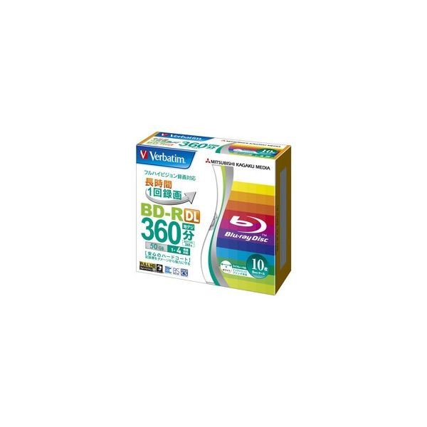 Verbatim 録画用BD-R DL 4倍速 10枚 VBR260YP10V1 記録用
