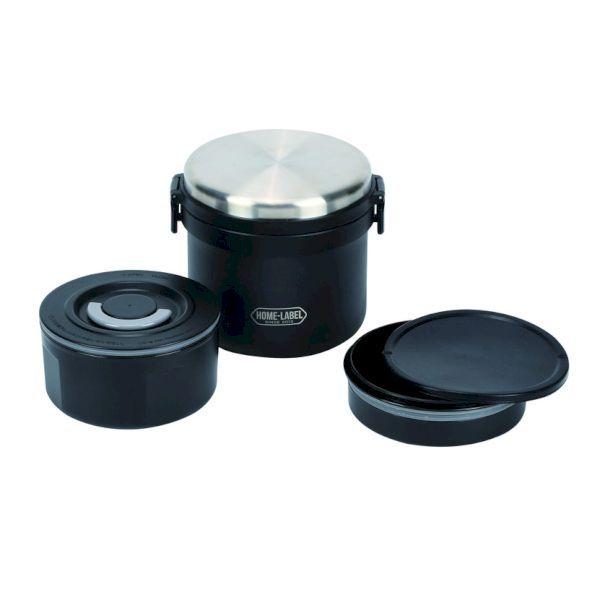 パール金属 ホームレーベル 全真空ステンレスランチジャー1000 730ml HB-5665 ブラック