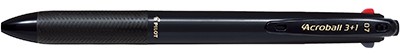PILOT（文具） パイロット アクロボール 3＋1 ブラック 細字（黒・赤・青）0.7mm BKHAB-50F-B×1本 アクロボール ボールペンの商品画像