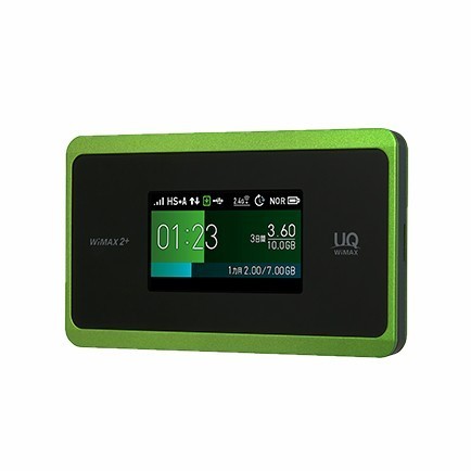 [ used box less .]Speed Wi-Fi NEXT WX06 lime green [ body only ]