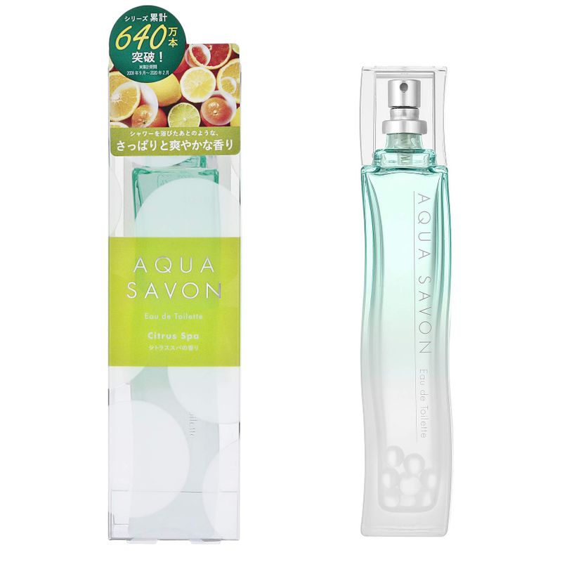 ウエニ貿易 アクアシャボン シトラススパの香り オードトワレ 80ml×1個 AQUA SAVON 女性用香水、フレグランスの商品画像