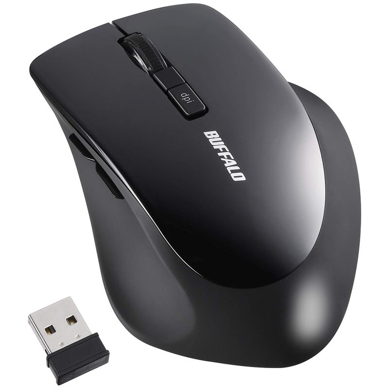 バッファロー 無線 BlueLEDマウス BSMBW325BK（ブラック） マウス 