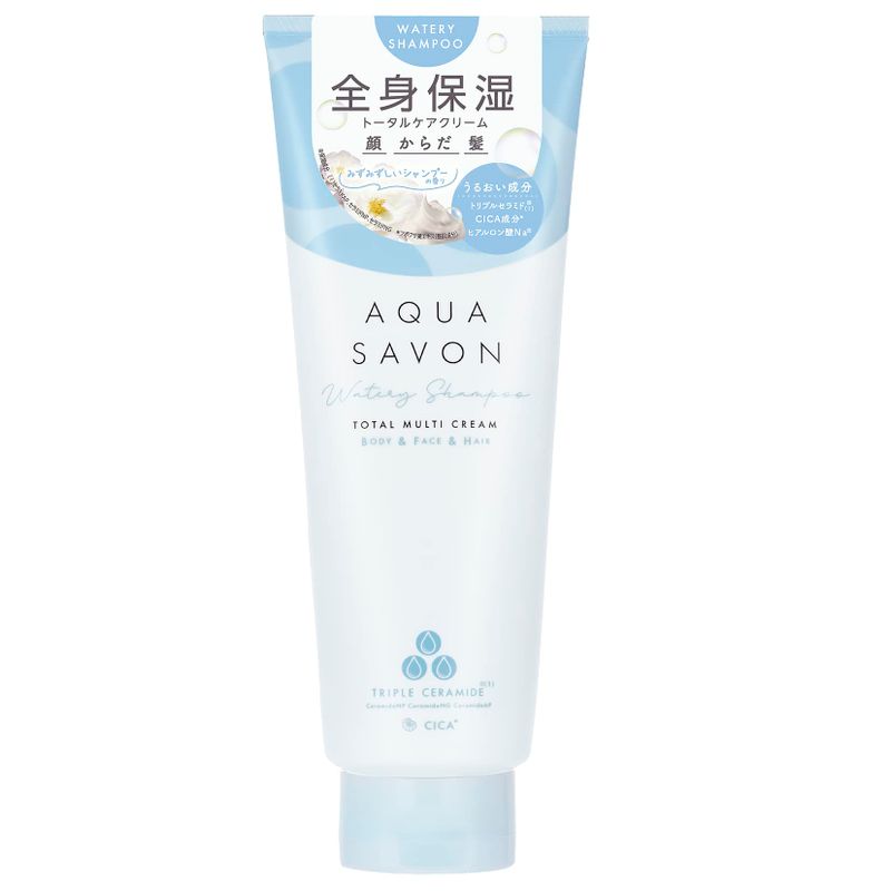 ウエニ貿易 AQUA SAVON トータルマルチクリーム 230g チューブ（ウォータリーシャンプー） AQUA SAVON ボディクリームの商品画像