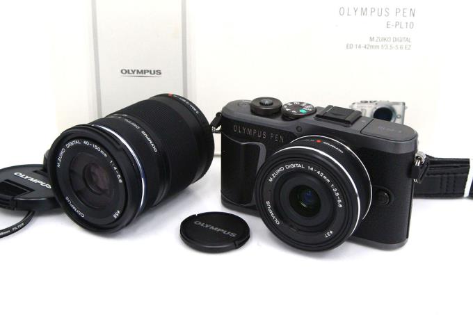 オリンパス OLYMPUS PEN E-PL10 EZ ダブルズームキット ブラック OLYMPUS PEN ミラーレス一眼カメラの商品画像