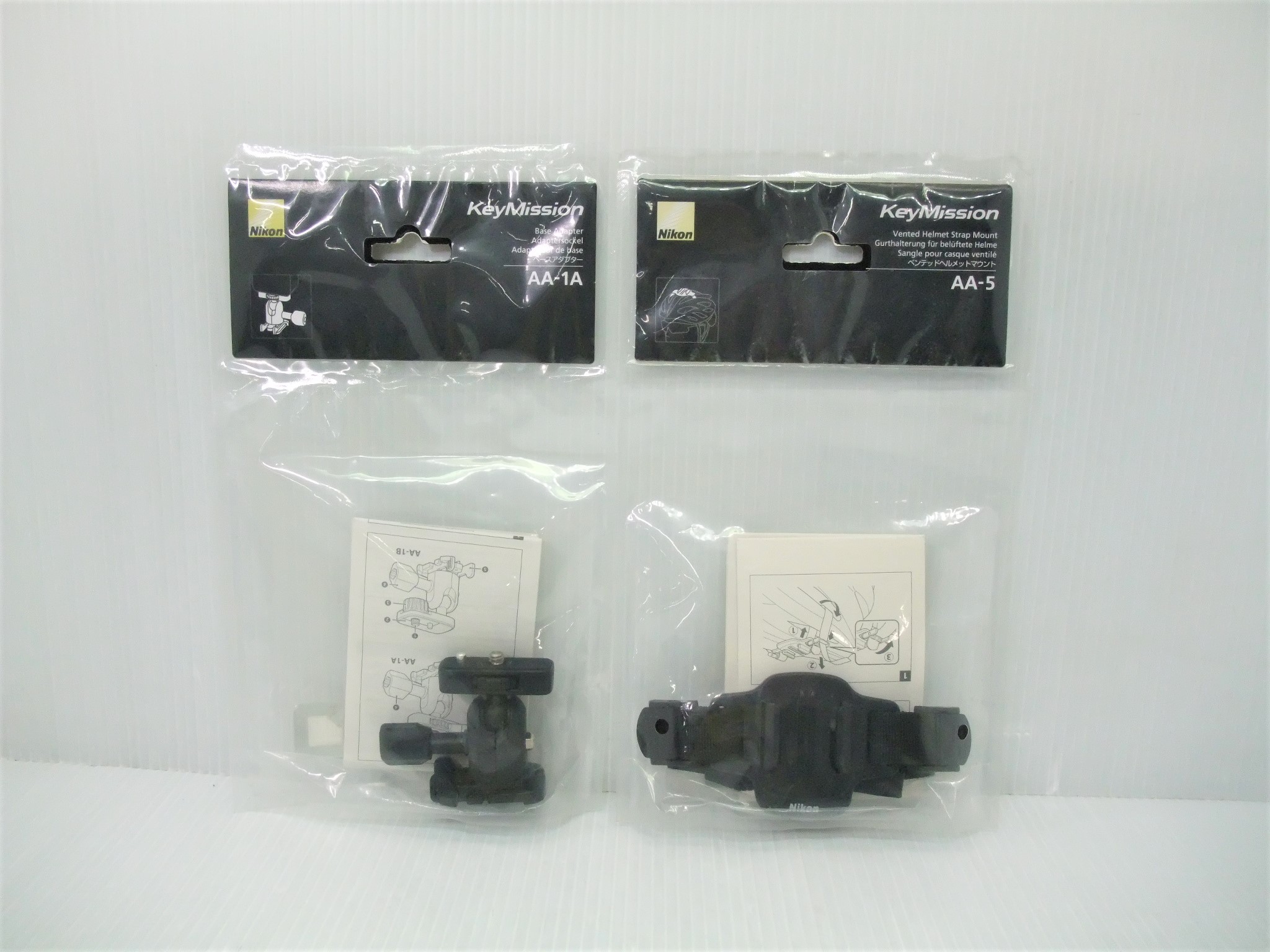  used unopened goods Nikon Nikon KeyMission for base adaptor AA-1A + Ben tedo helmet mount AA-5 set 