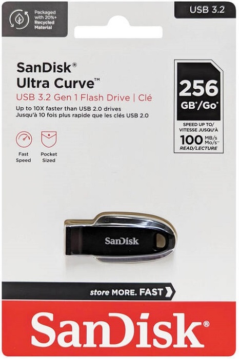 SanDisk Ultra Curve SDCZ550-256G-G46 （256GB 海外パッケージ） SanDisk Ultra USBメモリの商品画像