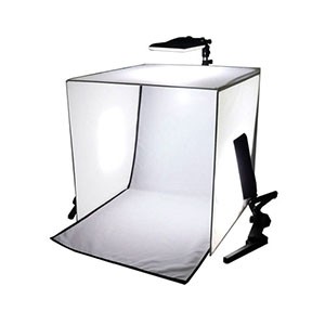 LEDウェブスタジオセットWS-530B ボックス＋トップライト1灯＋サイドライト2灯 L18573の商品画像