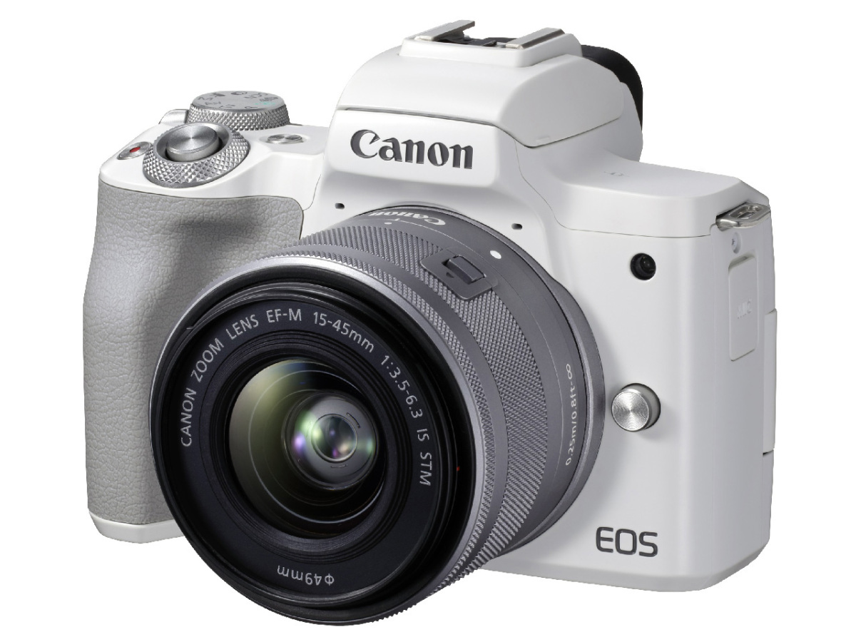 キヤノン EOS Kiss M2 EF-M15-45 IS STM レンズキット（ホワイト） EOS EOS Kiss ミラーレス一眼カメラの商品画像