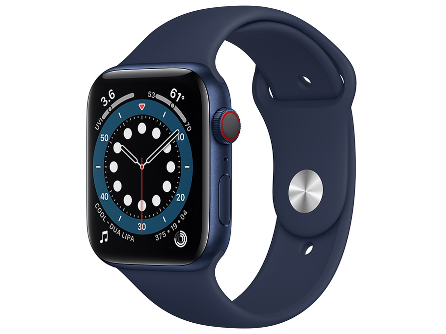 Apple Apple Watch Series 6 GPS＋Cellularモデル 44mm ブルーアルミニウムケースとディープネイビースポーツバンド M09A3J/A Apple Watch Apple Watch Series 6 スマートウォッチ本体の商品画像