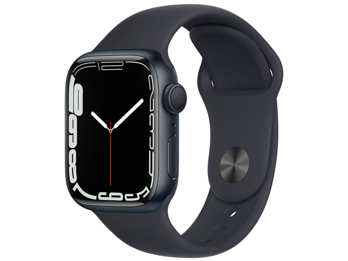 Apple Apple Watch Series 7 GPSモデル 41mm ミッドナイトアルミニウムケースとミッドナイトスポーツバンド MKMX3J/A Apple Watch Apple Watch Series 7 スマートウォッチ本体の商品画像