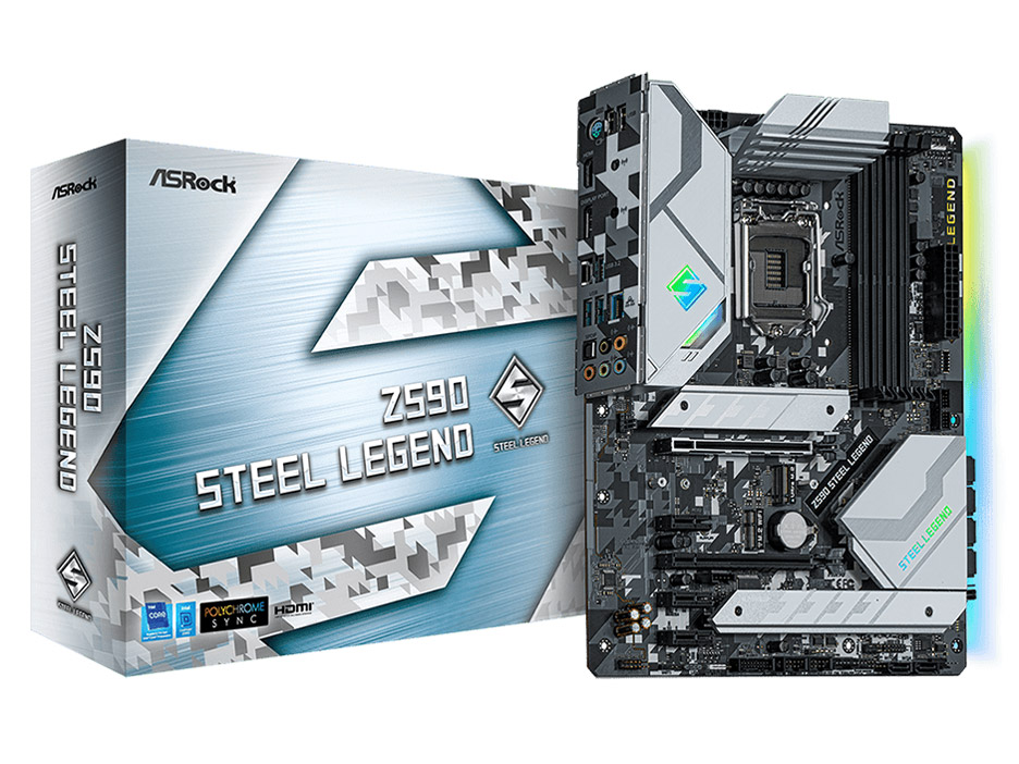 【中古】マザーボード　ASRock Z590 Steel Legend ASRock Z590 Steel Legend PCパーツマザーボード - 最安値・価格比較