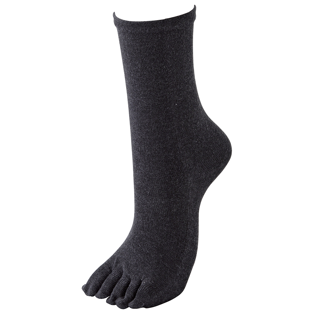 ブレスサーモ 5本指インナーソックス レディース（ブラック）の商品画像