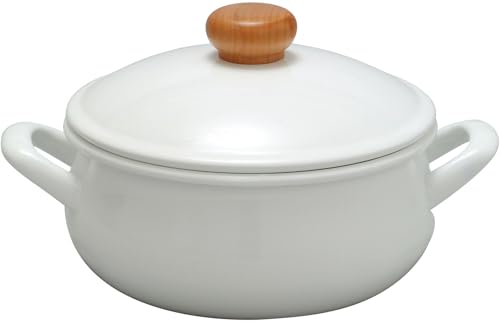 野田琺瑯 ポーチカ キャセロール 20cm PO-20W×1個の商品画像
